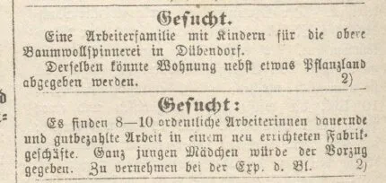 Man sieht Inserate aus dem «Anzeiger von Uster».